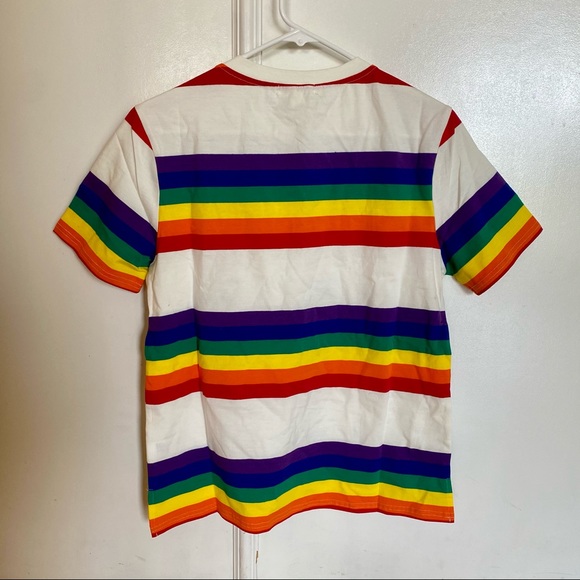 Cloud Ten Rainbow Striped T Shirt - Picture 2 of 2
